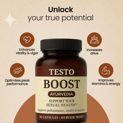 Testo Booster for Men – Gokshura, Kauch Beej, Safed Musli with BCAA – 30 tablets